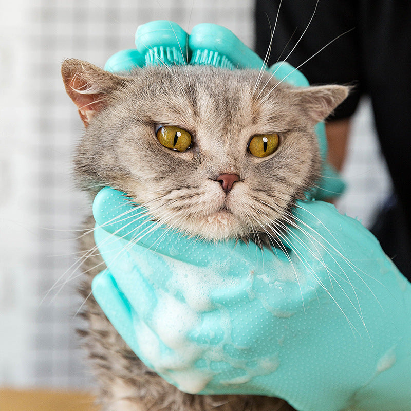 Discover the Ultimate Pet Grooming Experience with Our Silicone Pet Grooming Glove Brush